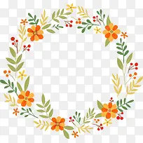 春天多彩花朵圆环-空若网 春天多彩花朵圆环-空若网