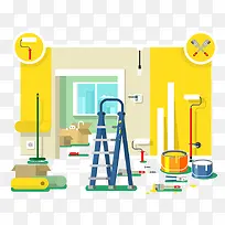手绘装修工具素材-空若网 手绘装修工具素材-空若网