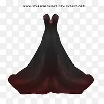 红黑色抹胸晚礼服-空若网 红黑色抹胸晚礼服-空若网