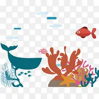 夏日世界海洋日海底世界免抠元素-空若网 夏日世界海洋日海底世界免抠元素-空若网