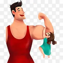 父亲节温馨插画设计-空若网 父亲节温馨插画设计-空若网