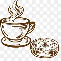 茶杯饼干PNG矢量素材-空若网 茶杯饼干PNG矢量素材-空若网