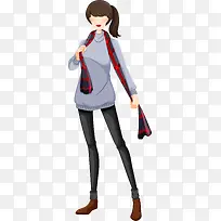 美丽卡通女模特素材图-空若网 美丽卡通女模特素材图-空若网