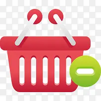 红色购物筐商铺小图标-空若网 红色购物筐商铺小图标-空若网