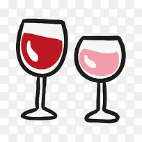手绘卡通葡萄酒-空若网 手绘卡通葡萄酒-空若网