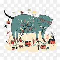 老虎插画-空若网 老虎插画-空若网