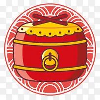 卡通风格中国节日传统鼓PNG免-空若网 卡通风格中国节日传统鼓PNG免-空若网