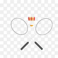 羽毛球拍PNG矢量元素-空若网 羽毛球拍PNG矢量元素-空若网