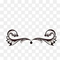 黑色手绘对称的花纹-空若网 黑色手绘对称的花纹-空若网