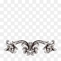 黑色手绘的对称花纹-空若网 黑色手绘的对称花纹-空若网