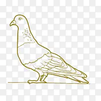 手绘矢量小鸽子设计-空若网 手绘矢量小鸽子设计-空若网