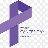 紫色交叉癌症日丝带-空若网 紫色交叉癌症日丝带-空若网