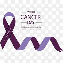 飘逸的紫色癌症日丝带-空若网 飘逸的紫色癌症日丝带-空若网