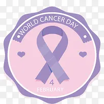 粉紫色丝带癌症日-空若网 粉紫色丝带癌症日-空若网