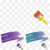 多彩油漆元素矢量图-空若网 多彩油漆元素矢量图-空若网