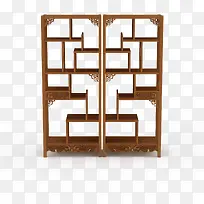 对称浅褐色花纹复古古董架-空若网 对称浅褐色花纹复古古董架-空若网