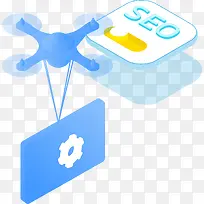 2.5D无人机交流立体插画-空若网 2.5D无人机交流立体插画-空若网