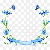 蓝色小草边框-空若网 蓝色小草边框-空若网