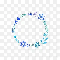 水彩花朵边框-空若网 水彩花朵边框-空若网