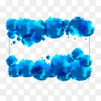 蓝色水墨边框-空若网 蓝色水墨边框-空若网