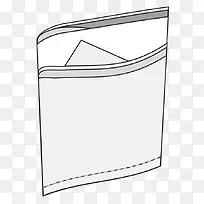 手绘白色封口袋-空若网 手绘白色封口袋-空若网