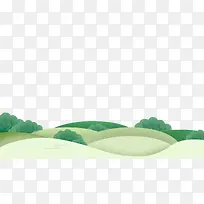 卡通山坡和绿树-空若网 卡通山坡和绿树-空若网