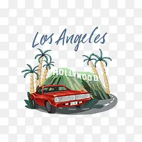 卡通山树和汽车-空若网 卡通山树和汽车-空若网