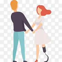 矢量手牵手的情侣-空若网 矢量手牵手的情侣-空若网