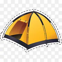 卡通创意帐篷装饰插画-空若网 卡通创意帐篷装饰插画-空若网