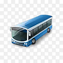 卡通蓝色公共汽车-空若网 卡通蓝色公共汽车-空若网