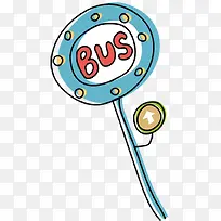 卡通公共汽车停车牌-空若网 卡通公共汽车停车牌-空若网