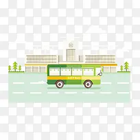 行驶在路上的公共汽车-空若网 行驶在路上的公共汽车-空若网