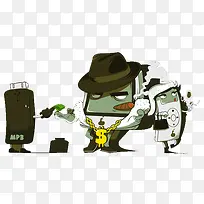 方形老大插画-空若网 方形老大插画-空若网