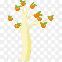 矢量柿子树-空若网 矢量柿子树-空若网