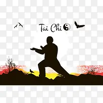 打太极插图素材-空若网 打太极插图素材-空若网