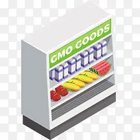 一个白色水果冰柜-空若网 一个白色水果冰柜-空若网