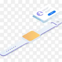 2.5D渐变手表电子产品立体插画-空若网 2.5D渐变手表电子产品立体插画-空若网