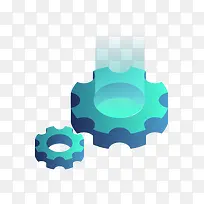 2.5D设置齿轮立体插画-空若网 2.5D设置齿轮立体插画-空若网