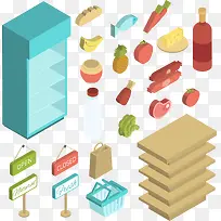 矢量手绘超市食物-空若网 矢量手绘超市食物-空若网