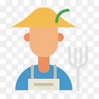 灰色扁平化农民元素-空若网 灰色扁平化农民元素-空若网