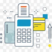 卡通手绘简约POS机-空若网 卡通手绘简约POS机-空若网