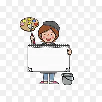 拿便利贴的画家-空若网 拿便利贴的画家-空若网