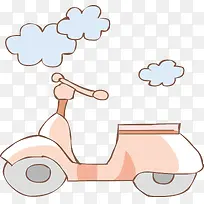 卡通手绘 摩托车 小清新-空若网 卡通手绘 摩托车 小清新-空若网