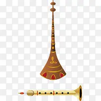 两款唢呐乐器矢量素材-空若网 两款唢呐乐器矢量素材-空若网