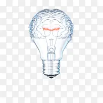 白色透明家电脑袋灯泡创意图案-空若网 白色透明家电脑袋灯泡创意图案-空若网