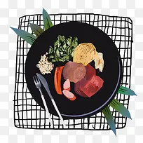 盘子里的美味食物-空若网 盘子里的美味食物-空若网