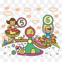 卡通数字小朋友-空若网 卡通数字小朋友-空若网