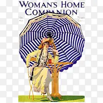 插画-悠闲贵妇-空若网 插画-悠闲贵妇-空若网