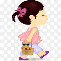 手绘可爱女孩-空若网 手绘可爱女孩-空若网