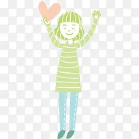 绿色可爱女孩-空若网 绿色可爱女孩-空若网